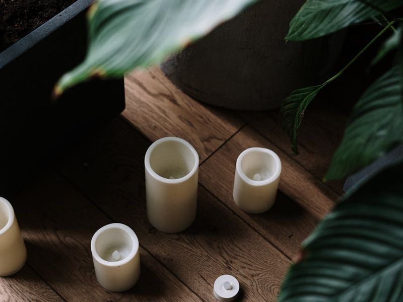 Minimalist yoga studio with soft natural lighting